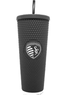 Sporting Kansas City 24oz Black Studded Straw Tumbler