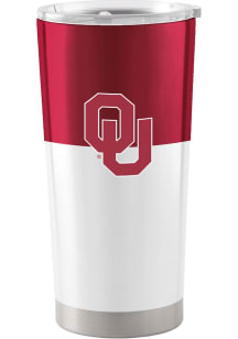 Logo Brands Oklahoma Sooners 20oz Colorblock Stainless Steel Tumbler - Crimson