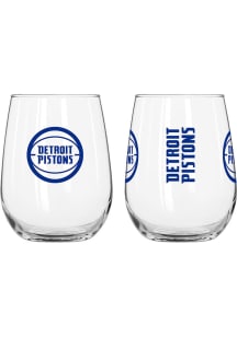 Detroit Pistons 16 OZ Gameday Curved Stemless Wine Glass - Blue