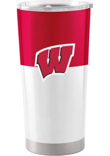 Logo Brands Wisconsin Badgers 20oz Colorblock Stainless Steel Tumbler - Cardinal