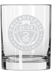 Philadelphia Union 14 OZ Frost Rock Glass - White