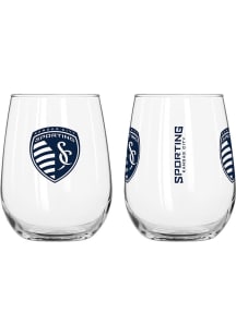 Sporting Kansas City 16 OZ Gameday Curved Stemless Wine Glass - Blue