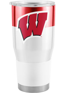 Logo Brands Wisconsin Badgers 30oz Colorblock Stainless Steel Tumbler - Cardinal