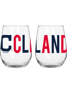 Cleveland Guardians 16OZ Overtime Stemless Wine Glass - Red