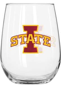 Iowa State Cyclones 16OZ Design Stemless Wine Glass - Red