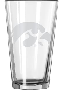 Iowa Hawkeyes 16OZ Etch Pint Glass - White