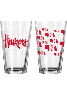 Nebraska Cornhuskers 16OZ Scatter Pint Glass - Red