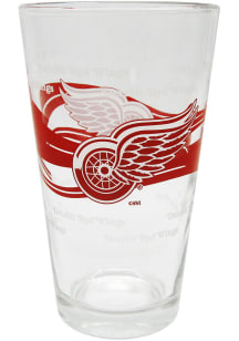 Detroit Red Wings 16OZ Satin Etch Pint Glass - Red