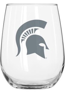 Michigan State Spartans 16OZ Frost Curved Stemless Wine Glass - Green