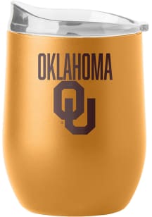 Oklahoma Sooners 16OZ Powder Coat Stainless Steel Stemless - Brown