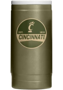 Logo Brands Cincinnati Bearcats 12OZ Slim Can Powder Coat Stainless Steel Coolie