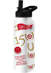 Logo Brands Kentucky Derby 150th 34oz Native Stainless Steel Tumbler - White