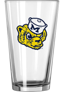 Michigan Wolverines Vault Logo Pint Glass - Blue