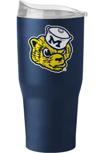 Logo Brands Michigan Wolverines Vault Logo Design Stainless Steel Tumbler - Blue