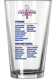 Texas Rangers 2023 World Series Champions 16 oz Pint Glass - Blue