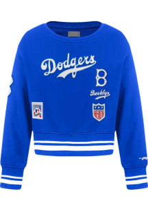 Pro Standard Brooklyn Dodgers Toddler Blue Retro Classics Long Sleeve Crew T Shirt