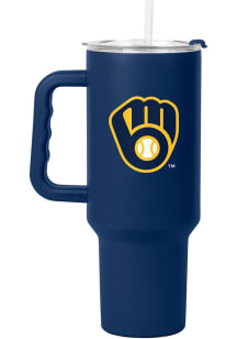 Logo Brands Milwaukee Brewers 40oz Full Color Stainless Steel Tumbler - Navy Blue