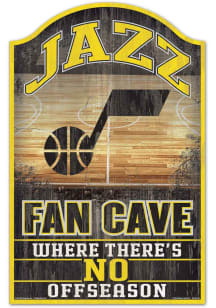 Utah Jazz 11 x 17 Fan Cave Sign - Black