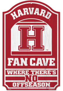 Harvard Crimson 11 x 17 No Off Season Sign - Red