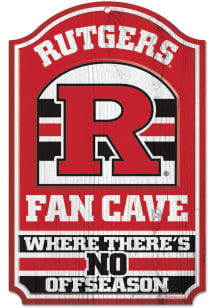 Rutgers Scarlet Knights 11 x 17 No Off Season Sign - Red