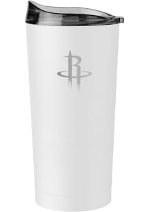 Logo Brands Houston Rockets 20oz Etched White Stainless Steel Tumbler - White