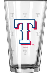 Texas Rangers 16oz Satin Etch Pint Glass - Blue