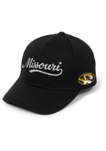 Missouri Tigers Black Bling Ponyback Womens Adjustable Hat