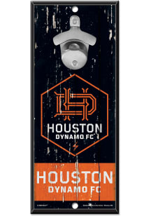 Houston Dynamo Bottle Opener Sign - Black
