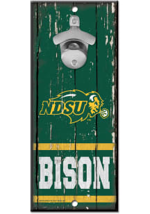 North Dakota State Bison Bottle Opener Sign - Green