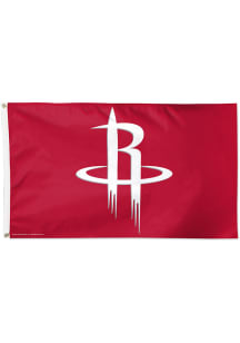 Houston Rockets Deluxe Logo Silk Screen Grommet Flag - Red