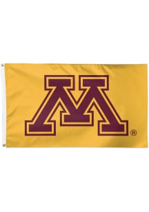 Minnesota Golden Gophers Deluxe Design Silk Screen Grommet Flag - Yellow