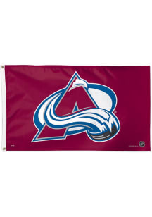 Colorado Avalanche Deluxe Logo Silk Screen Grommet Flag - Maroon