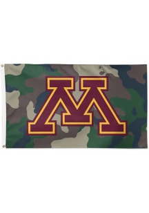 Minnesota Golden Gophers Deluxe CAMO Silk Screen Grommet Flag - Green