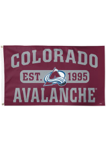 Colorado Avalanche Deluxe Established Silk Screen Grommet Flag - Maroon