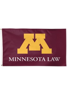 Minnesota Golden Gophers Deluxe Law Silk Screen Grommet Flag - Maroon