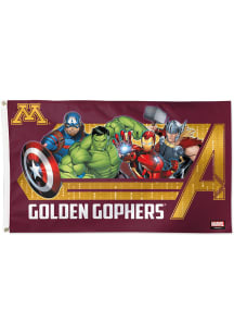 Minnesota Golden Gophers Deluxe Marvel Silk Screen Grommet Flag - Maroon