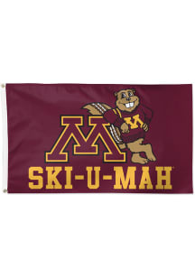 Minnesota Golden Gophers Deluxe Slogan Silk Screen Grommet Flag - Maroon
