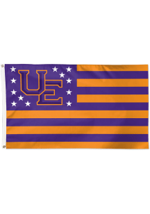 Evansville Purple Aces Deluxe Stars and Stripes Silk Screen Grommet Flag - Orange