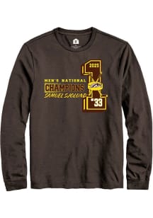 Samuel Sjolund Western Michigan Broncos Brown NIL 2025 National Champions Long Sleeve Player T Shi..