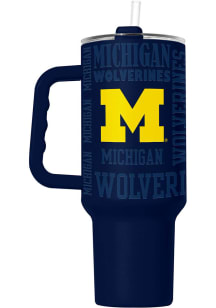 Logo Brands Michigan Wolverines 40oz Replay Stainless Steel Tumbler - Blue