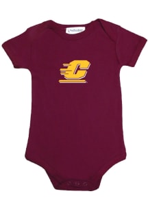 Central Michigan Chippewas Baby Maroon Bailey Short Sleeve One Piece