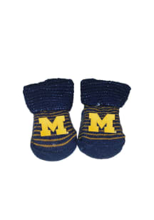 Michigan Wolverines Striped Baby Bootie Boxed Set