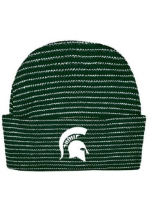Michigan State Spartans Green Stripe Newborn Knit Hat