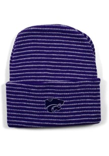 K-State Wildcats Striped Baby Knit Hat - Purple