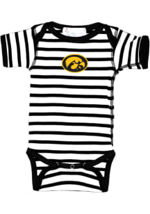 Iowa Hawkeyes Baby Black Skylar Short Sleeve One Piece