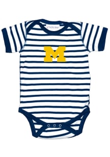 Michigan Wolverines Baby Blue Skylar Short Sleeve One Piece