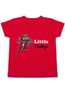 Brutus Buckeye  Atlanta Hosiery Company Ohio State Buckeyes Toddler Red Little Buckeye Short Sleev..