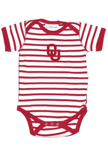 Oklahoma Sooners Baby Crimson Skylar Short Sleeve One Piece