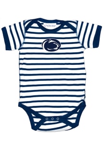 Penn State Nittany Lions Baby Navy Blue Skylar Short Sleeve One Piece