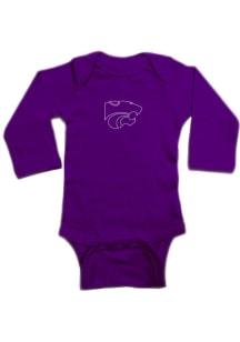 K-State Wildcats Baby Purple Logo Romper Long Sleeve One Piece